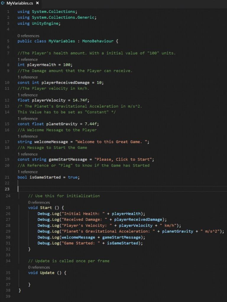 4. Variables and Data Types - ACKOSMIC Games - Great Games