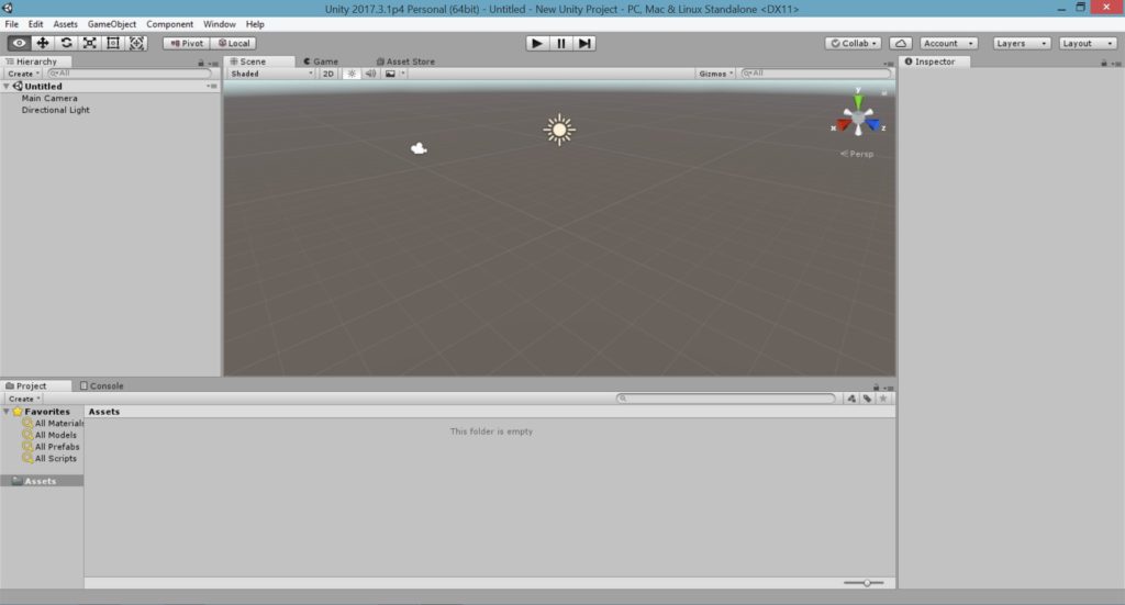 Unity Editor Interface Image. Unity Tutorial for Beginners from Ackosmic Games