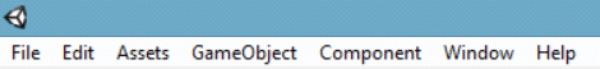 Unity Editor Interface, Menu Bar Image. Unity Tutorial for Beginners from Ackosmic Games