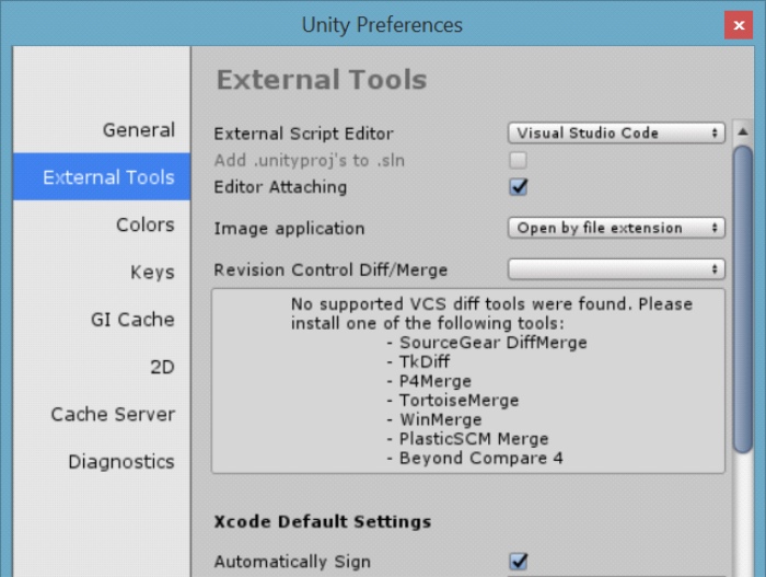 Unity Tutorial. Unity Preferences Image from Ackosmic Games