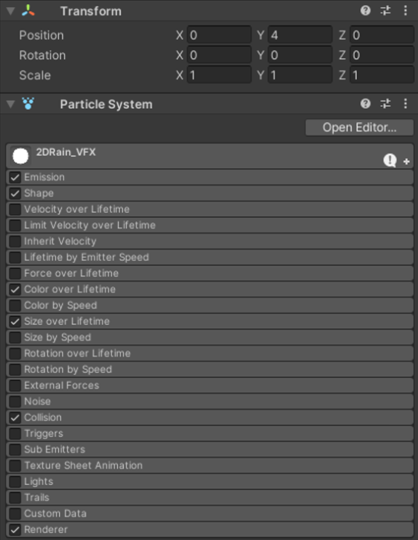 Tutorial de Unity para Principiantes. Crea tur propios efectos especiales 2D. Imagen de Ackosmic Games.